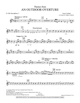 Themes from An Outdoor Overture - Eb Alto Saxophone 1