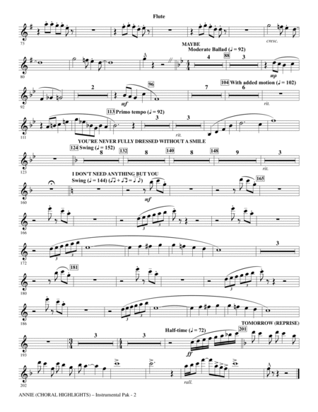 Annie (Choral Highlights) (arr. Roger Emerson) - Flute