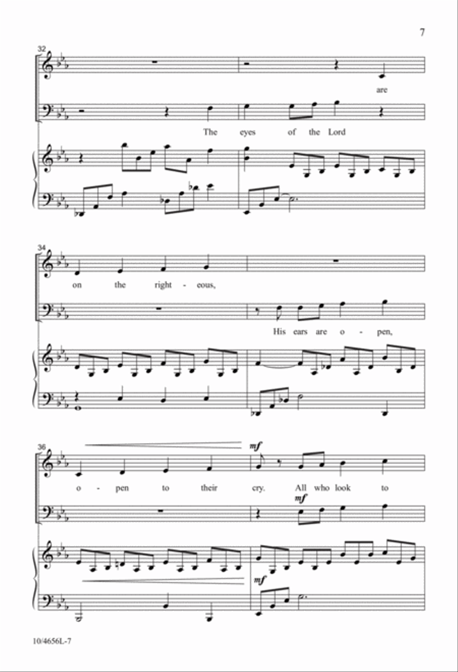 The Lord Is Listening 4-Part scores gallery preview page 7