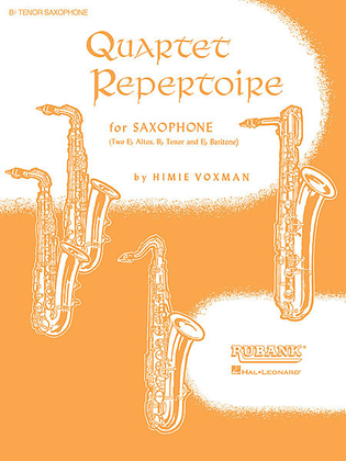 Book cover for Quartet Repertoire for Saxophone - 1st Eb Alto