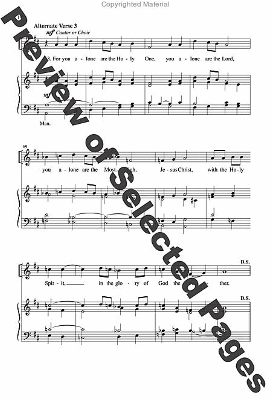 Mass for a Servant Church - Choral / Accompaniment edition 4-Part scores gallery preview page 9
