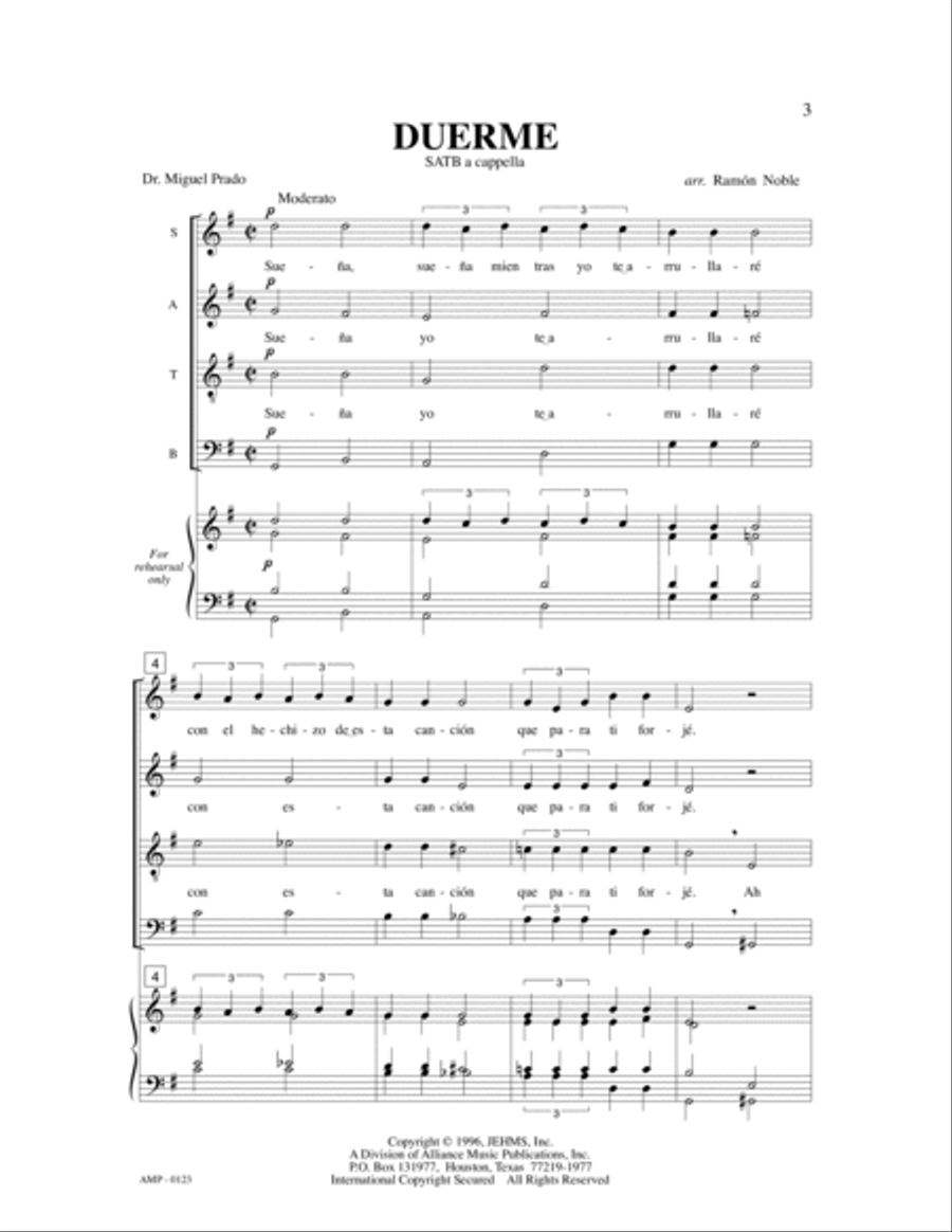 Duerme Duerme 4-Part scores gallery preview page 4