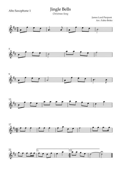 Jingle Bells (Christmas Song) for Saxophone Trio image number null