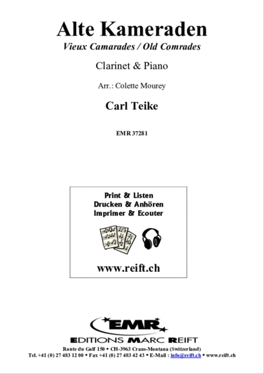 Alte Kameraden by Colette Mourey Clarinet Solo - Sheet Music page 2