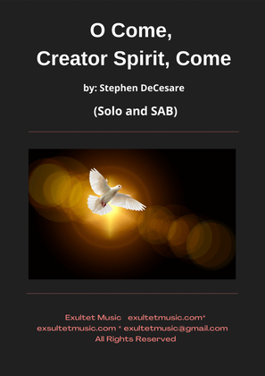 Book cover for O Come, Creator Spirit, Come (Solo and SAB)
