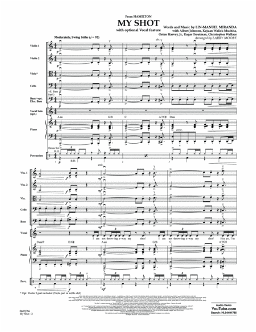 My Shot - Conductor Score (Full Score) String Orchestra scores gallery preview page 2