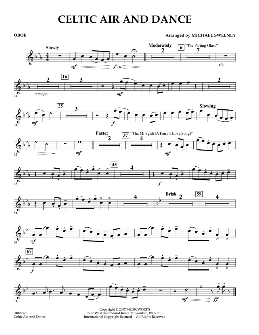 Celtic Air and Dance - Oboe Concert Band scores gallery preview page 1