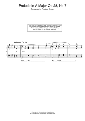 Prelude In A Major, Op.28, No.7