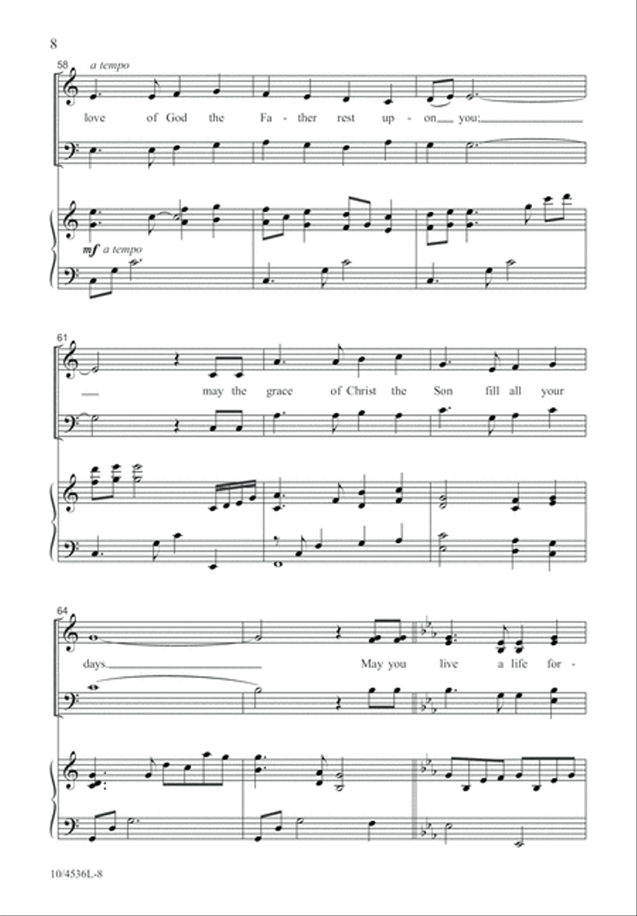 A Prayer of Blessing 4-Part scores gallery preview page 9