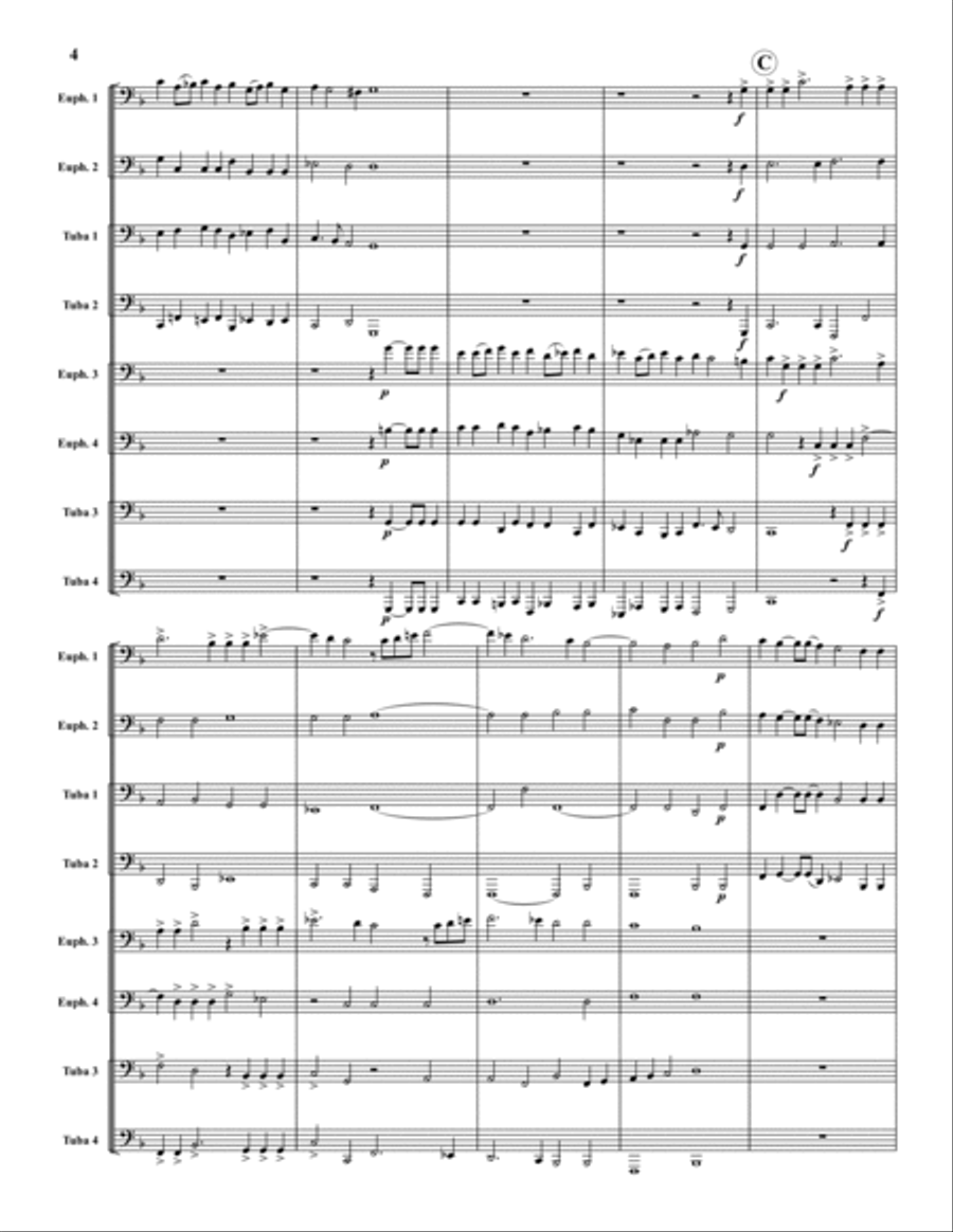 Canzona Septimi Toni A 8 Euphonium scores gallery preview page 4