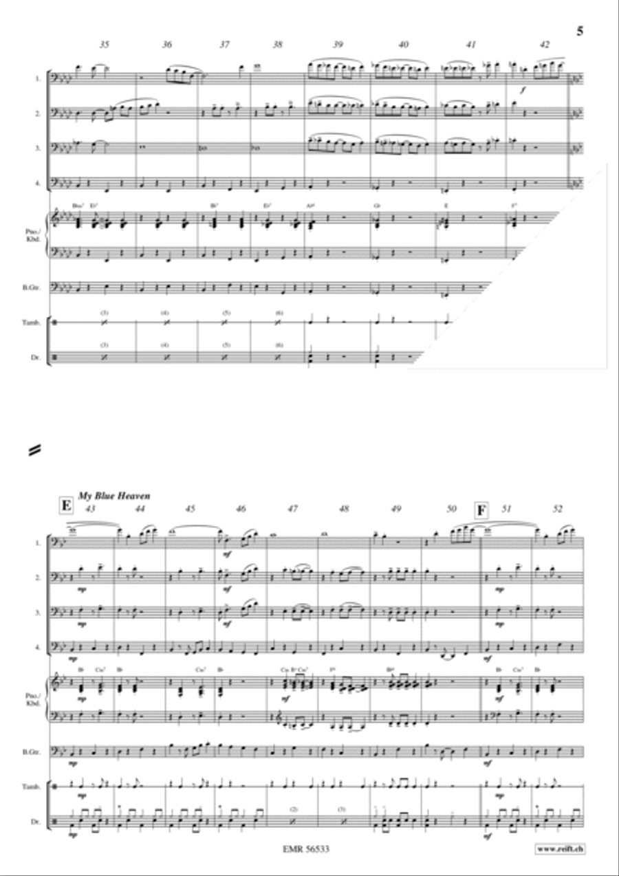 Charleston Medley Charleston Medley Trombone Quartet scores gallery preview page 5