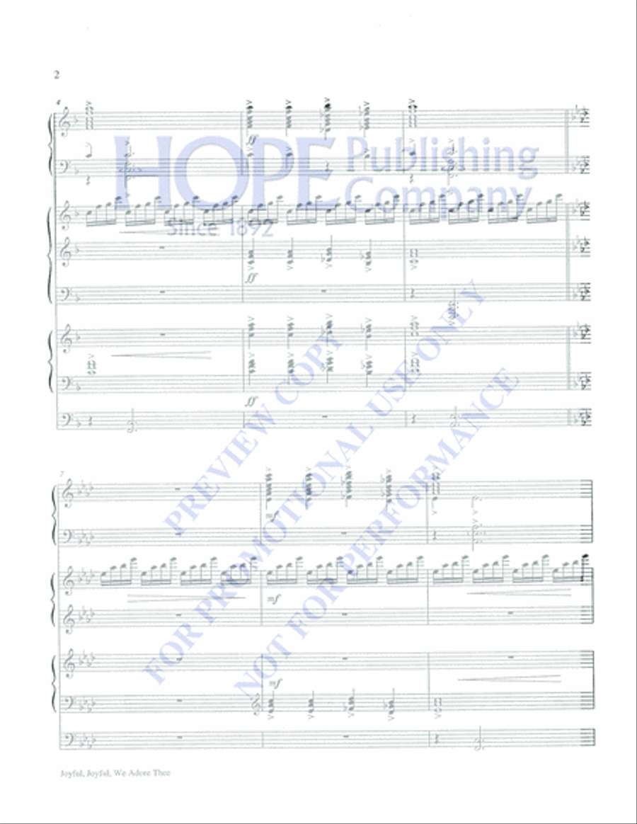 Joyful, Joyful, We Adore Thee 4-Part scores gallery preview page 2