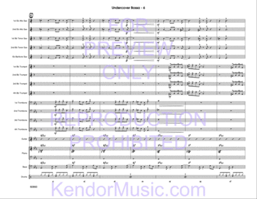 Undercover Bossa (Full Score) Jazz Ensemble scores gallery preview page 7