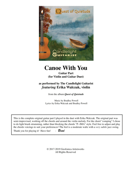 Canoe With You - Guitar part (for violin and guitar duet)