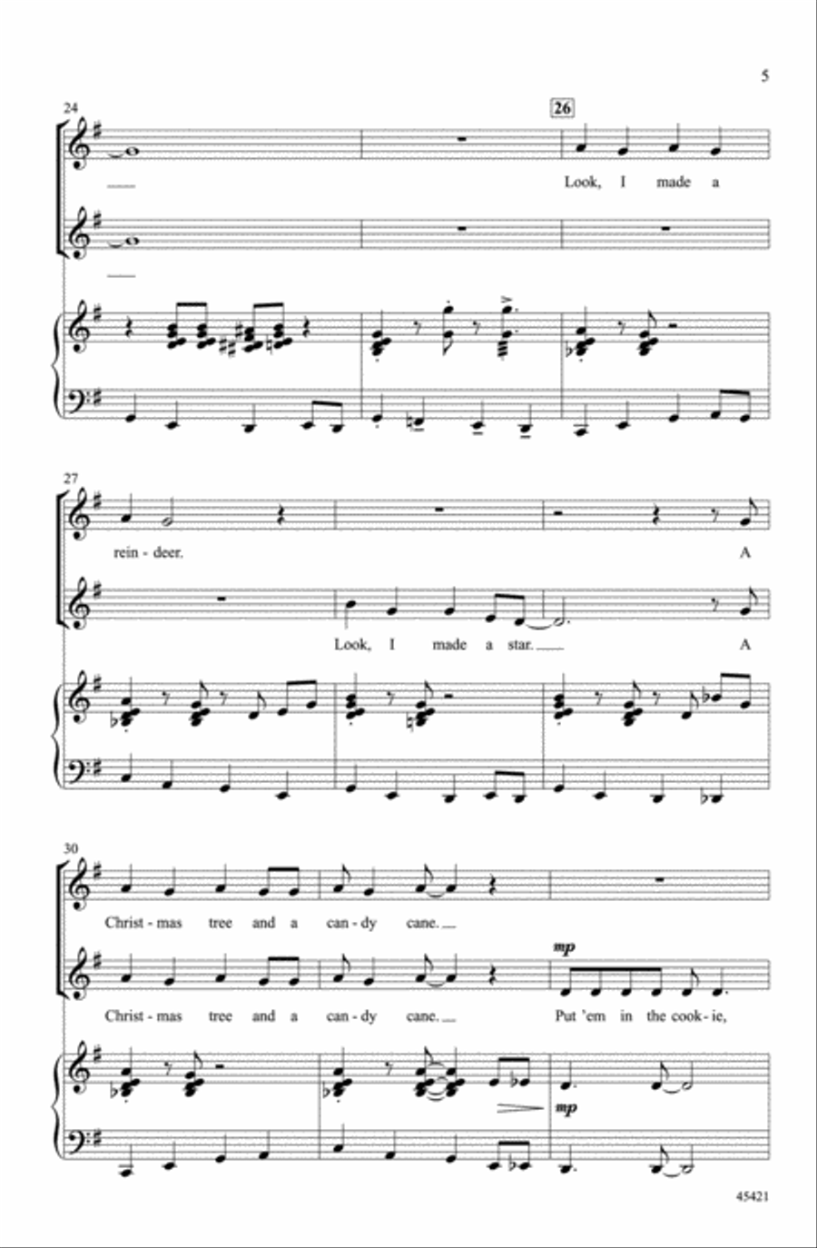 Sugar Cookie! Sugar Cookie! Choir scores gallery preview page 4