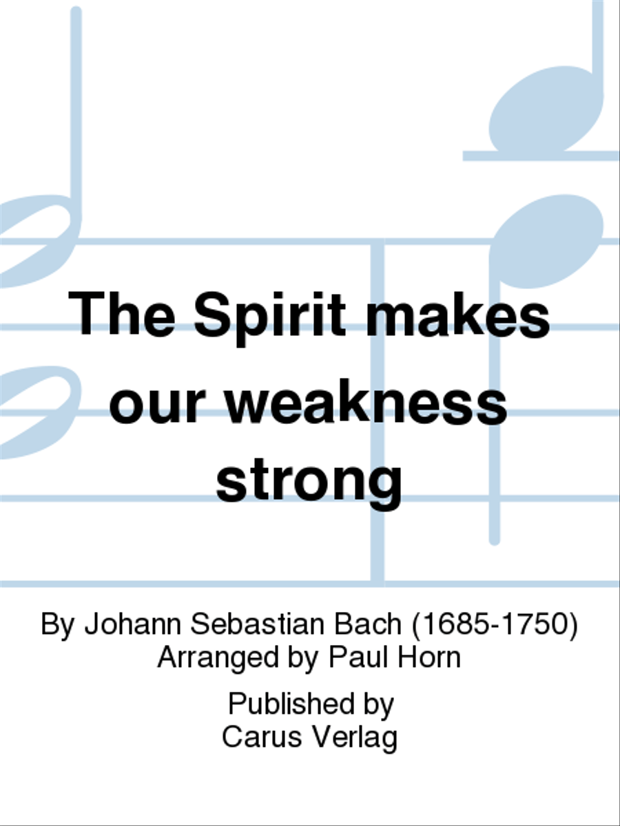 The Spirit makes our weakness strong (Der Geist hilft unser Schwachheit auf) 4-Part scores gallery preview page 1