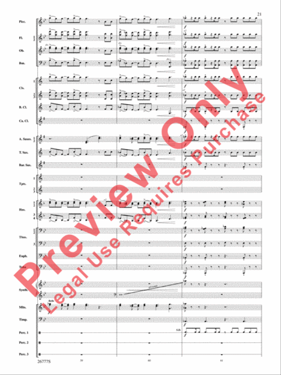 Soaring with John Williams Concert Band scores gallery preview page 22