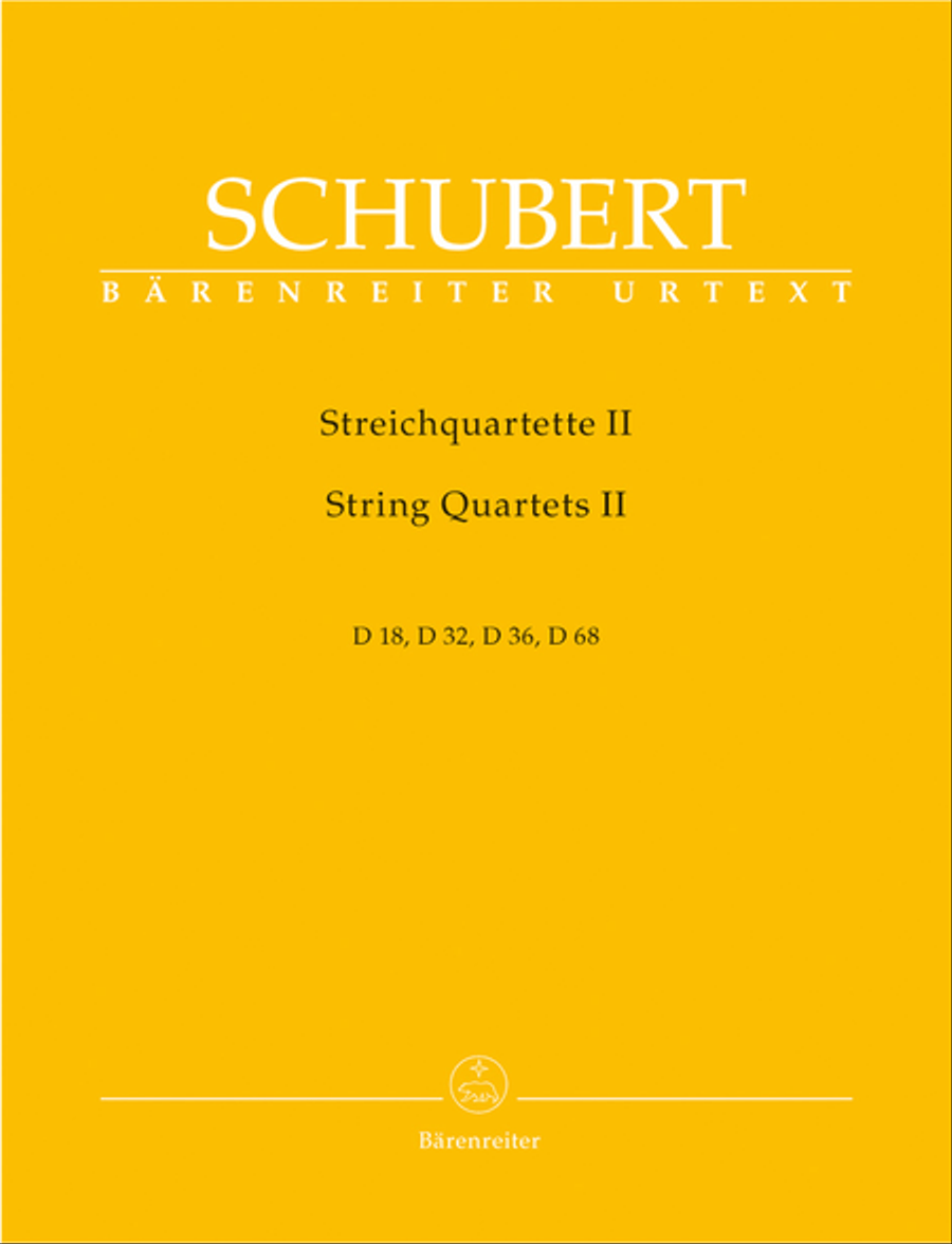 String Quartets II D 18, 32, 36, 68 String Quartet scores gallery preview page 1