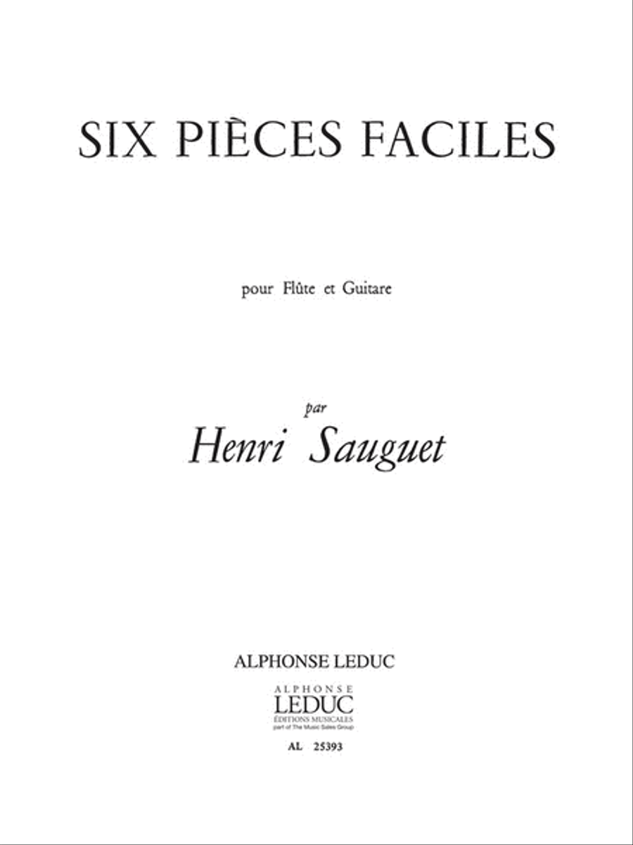 6 Pieces Faciles (flute & Guitar) Flute Solo scores gallery preview page 1
