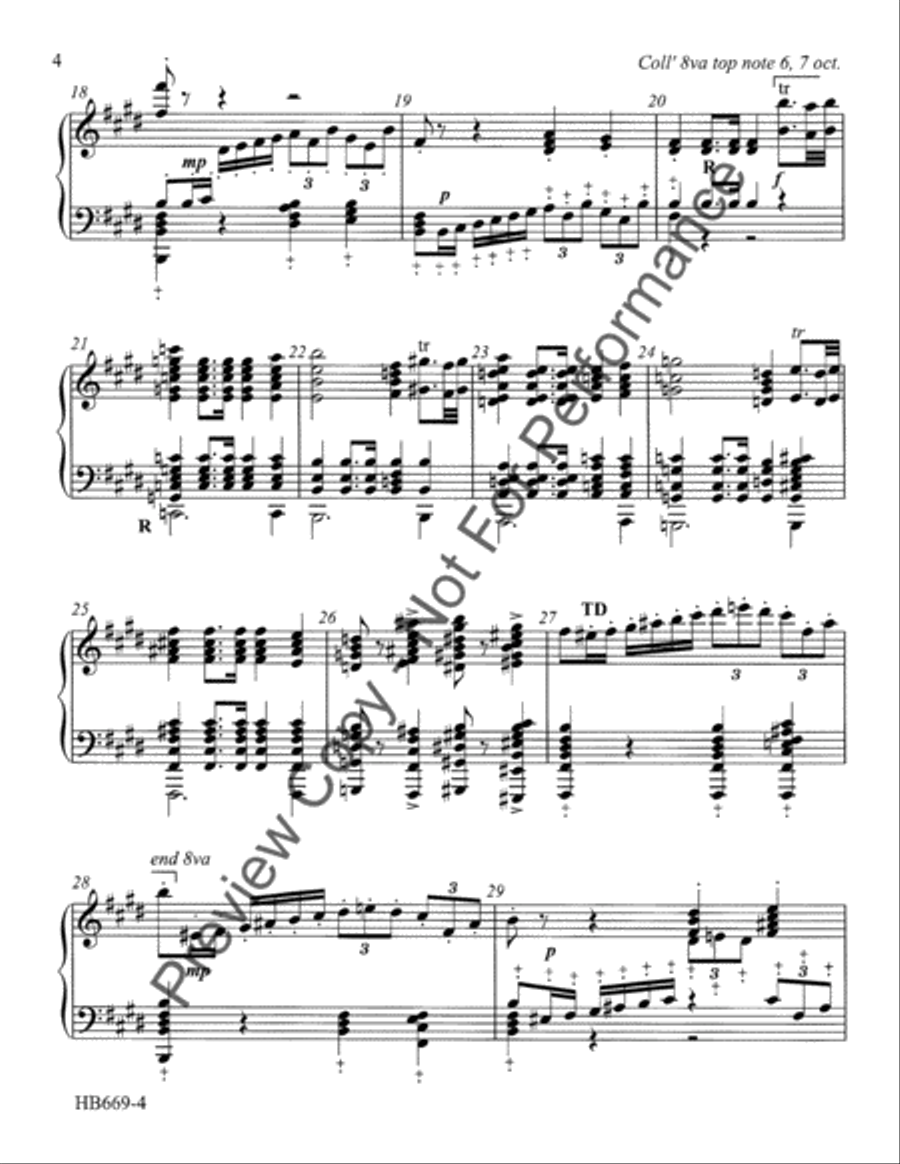 Overture to La Gazza Ladra from the Thieving Magpie Handbell Choir scores gallery preview page 4