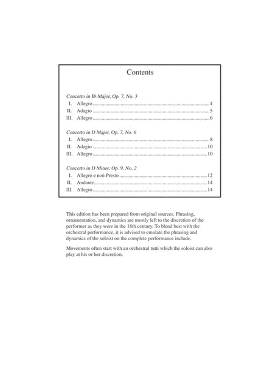 Albinoni – Oboe Concerti B-flat, Op. 7 No. 3; D Major, Op. 7, No. 6; D Minor, Op. 9, No. 2 Oboe Solo scores gallery preview page 2