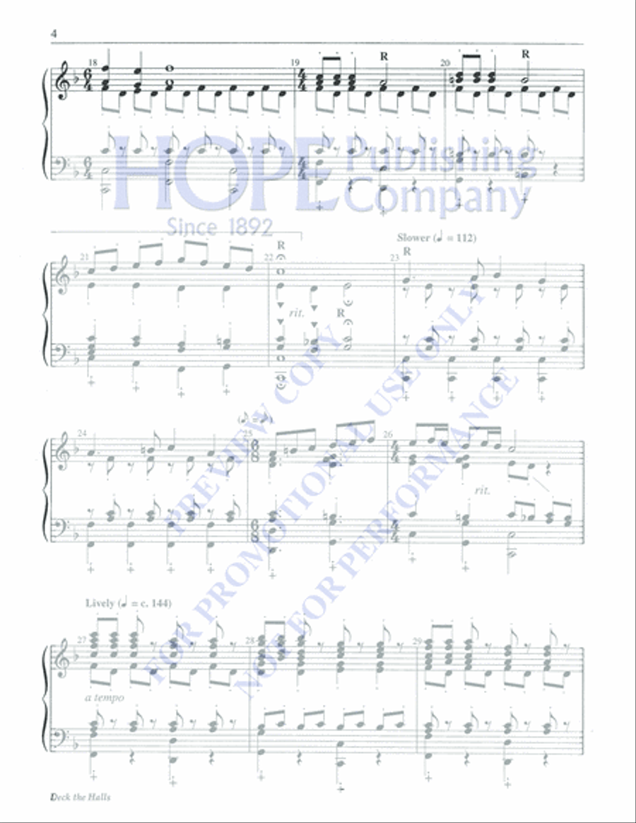 Deck the Halls 5-Octaves scores gallery preview page 4