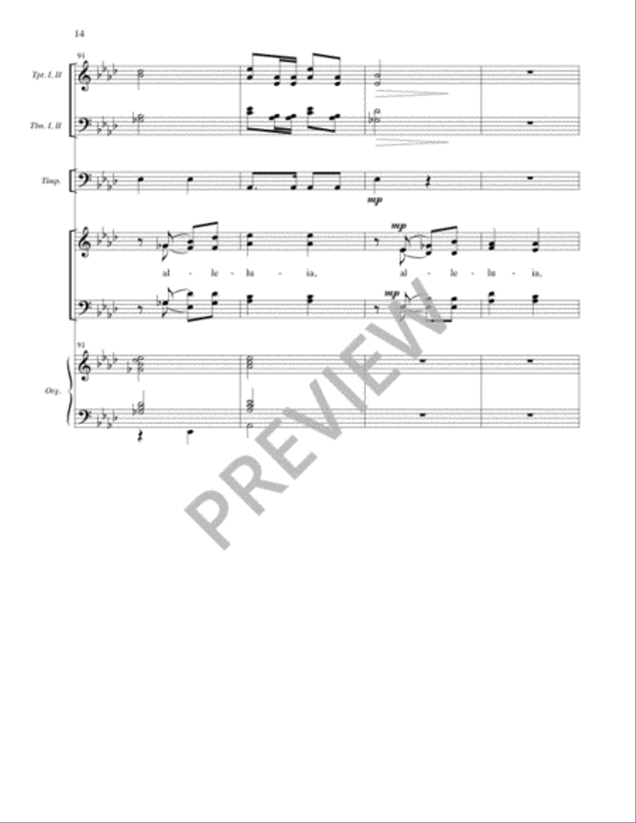 Sing We Triumphant Hymns of Praise / Jesus Is Risen! Let Us Sing! - Full Score and Parts Trombone scores gallery preview page 15