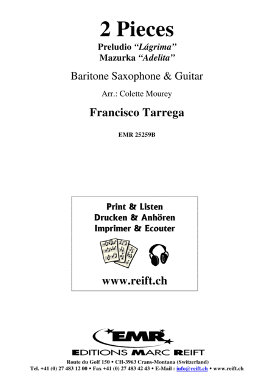 2 Pieces Baritone Saxophone scores gallery preview page 2