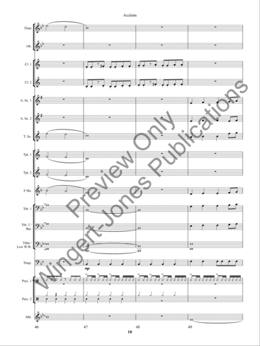 Acclaim Acclaim Concert Band scores gallery preview page 14