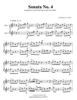 Loeillet: Sonata No. 4 for Flute Duo