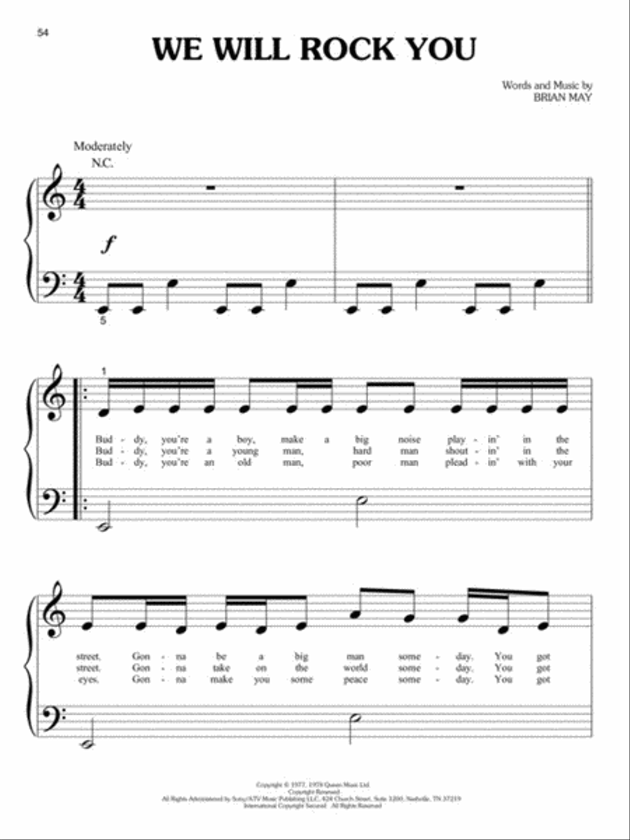 Queen for Big-Note Piano Easy Piano scores gallery preview page 5