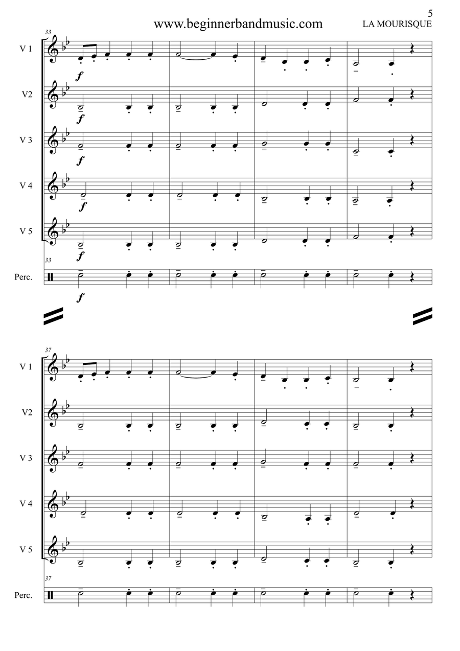La Mourisque La Mourisque Concert Band scores gallery preview page 5