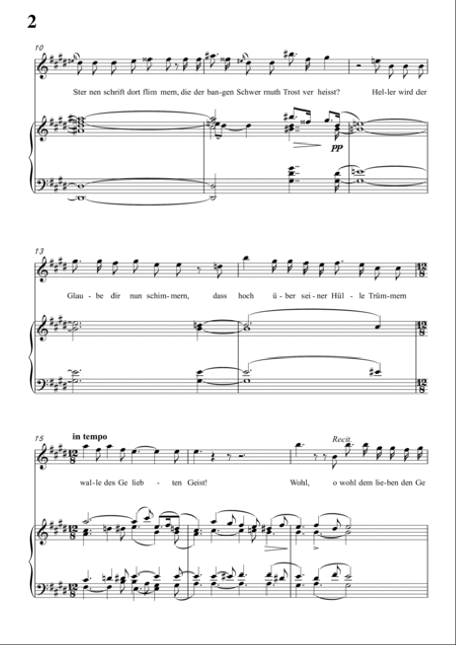 Schubert-Trost An Elisa in E for Vocal and Piano Voice scores gallery preview page 3