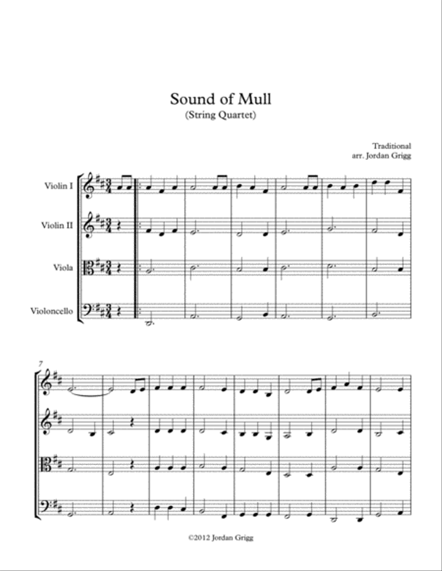 Sound of Mull (String Quartet) String Quartet scores gallery preview page 1
