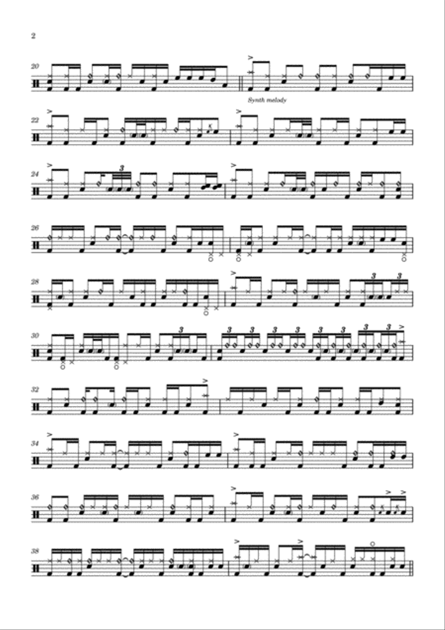 Riding The Scree Drum Set scores gallery preview page 2
