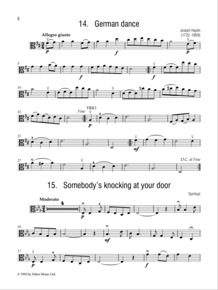 First Repertoire for Viola, Book 2 Viola scores gallery preview page 2
