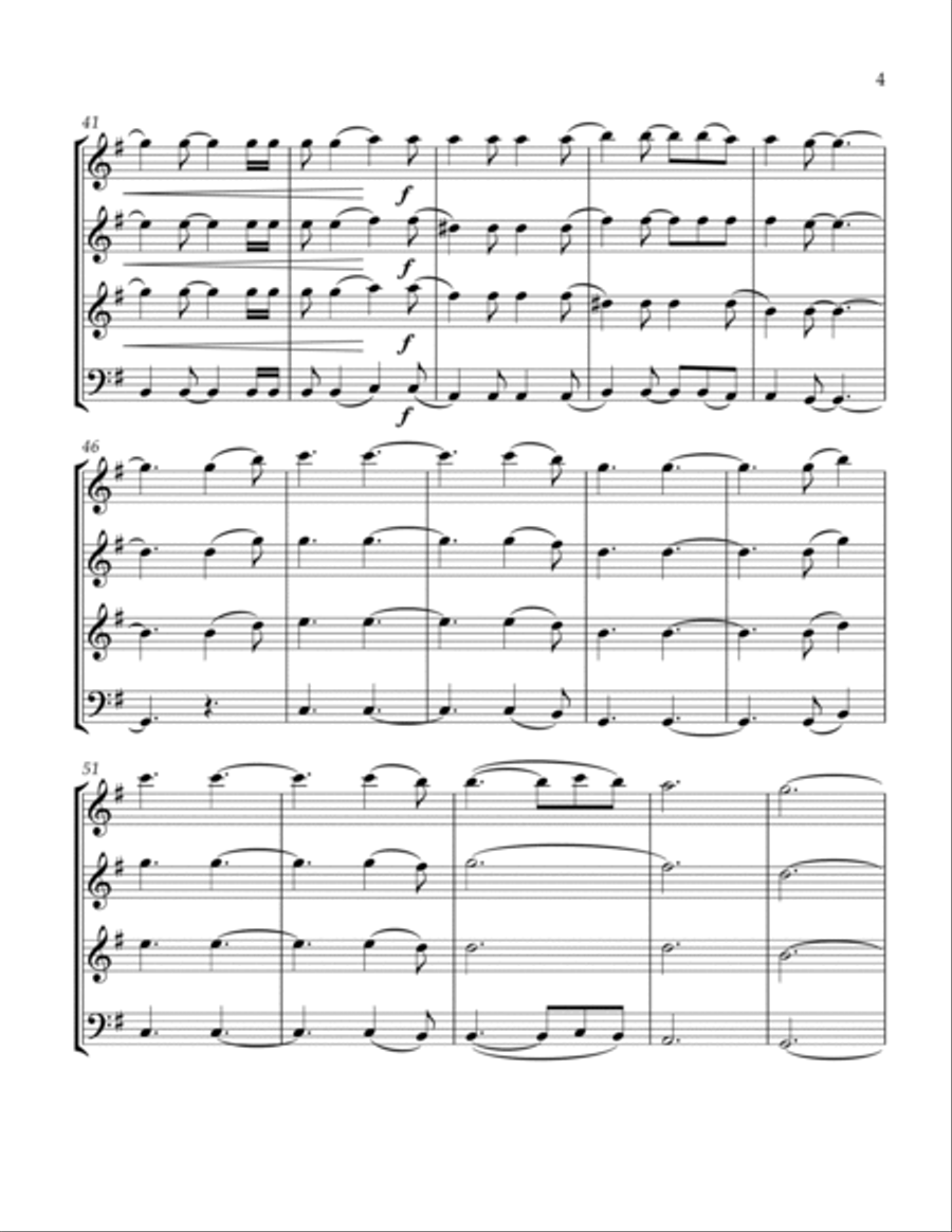 Hallelujah String Quartet scores gallery preview page 5