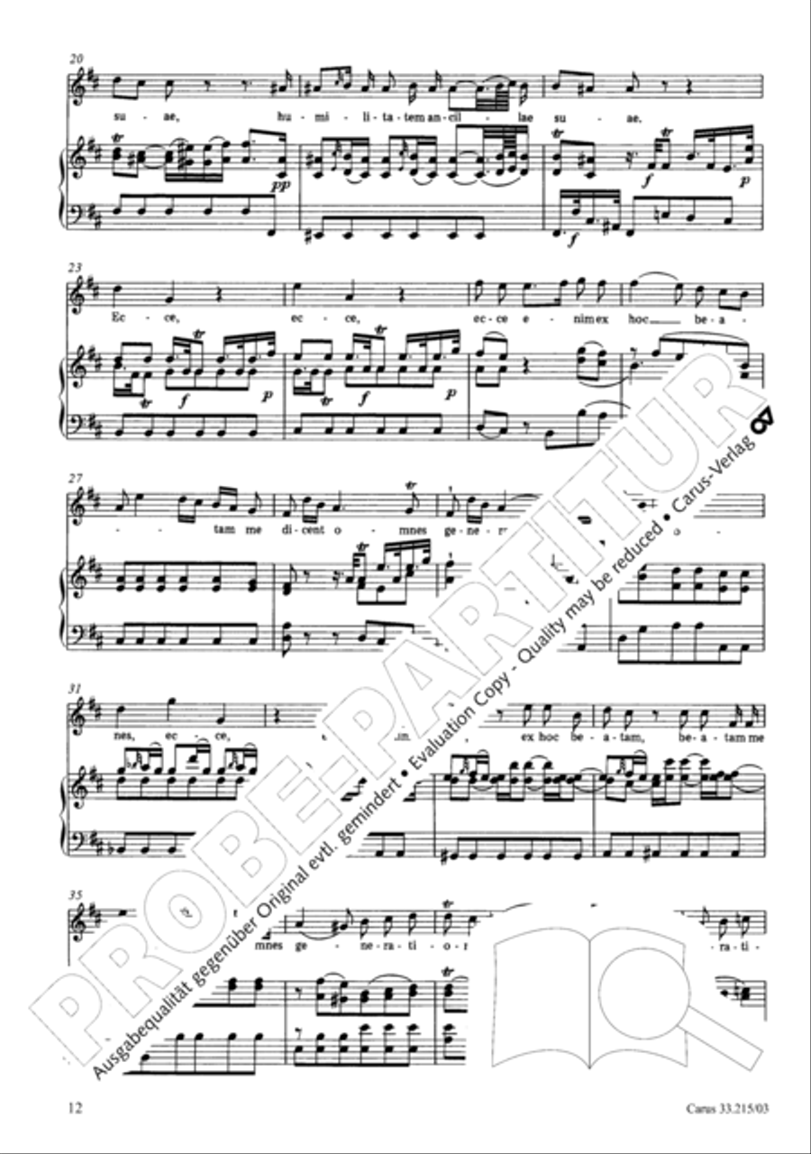 Magnificat Magnificat 4-Part scores gallery preview page 13