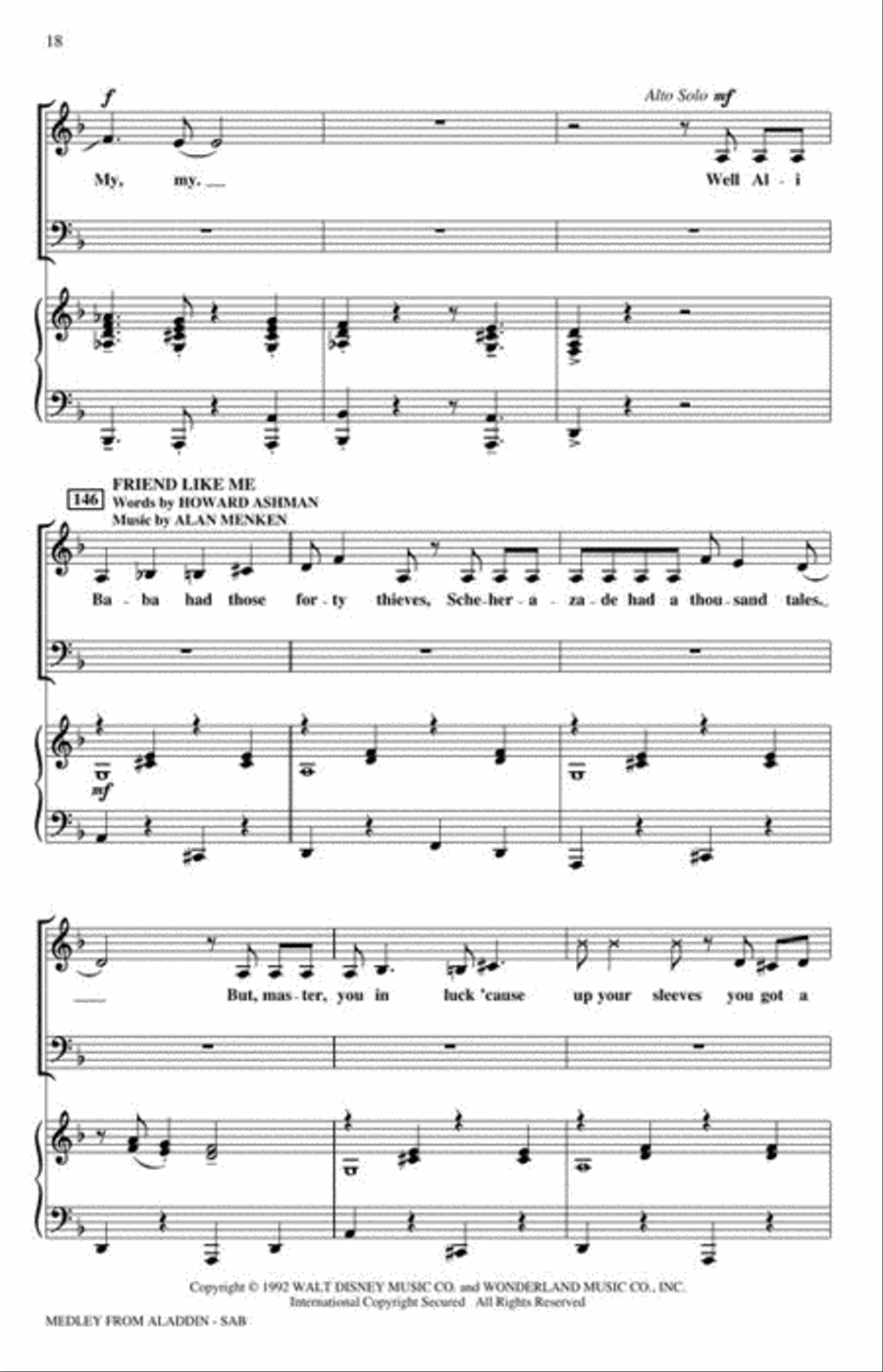 Aladdin (Medley) Aladdin (Medley) 3-Part scores gallery preview page 5