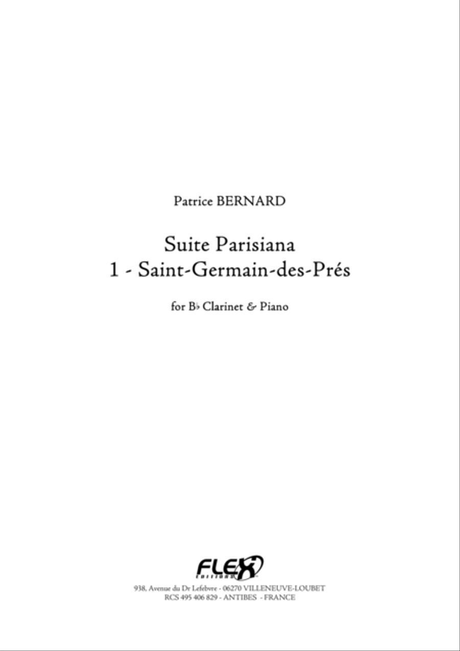 Suite Parisiana - 1 B-Flat Clarinet scores gallery preview page 1