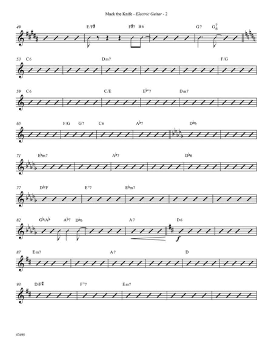 Mack the Knife: Guitar Guitar scores gallery preview page 2