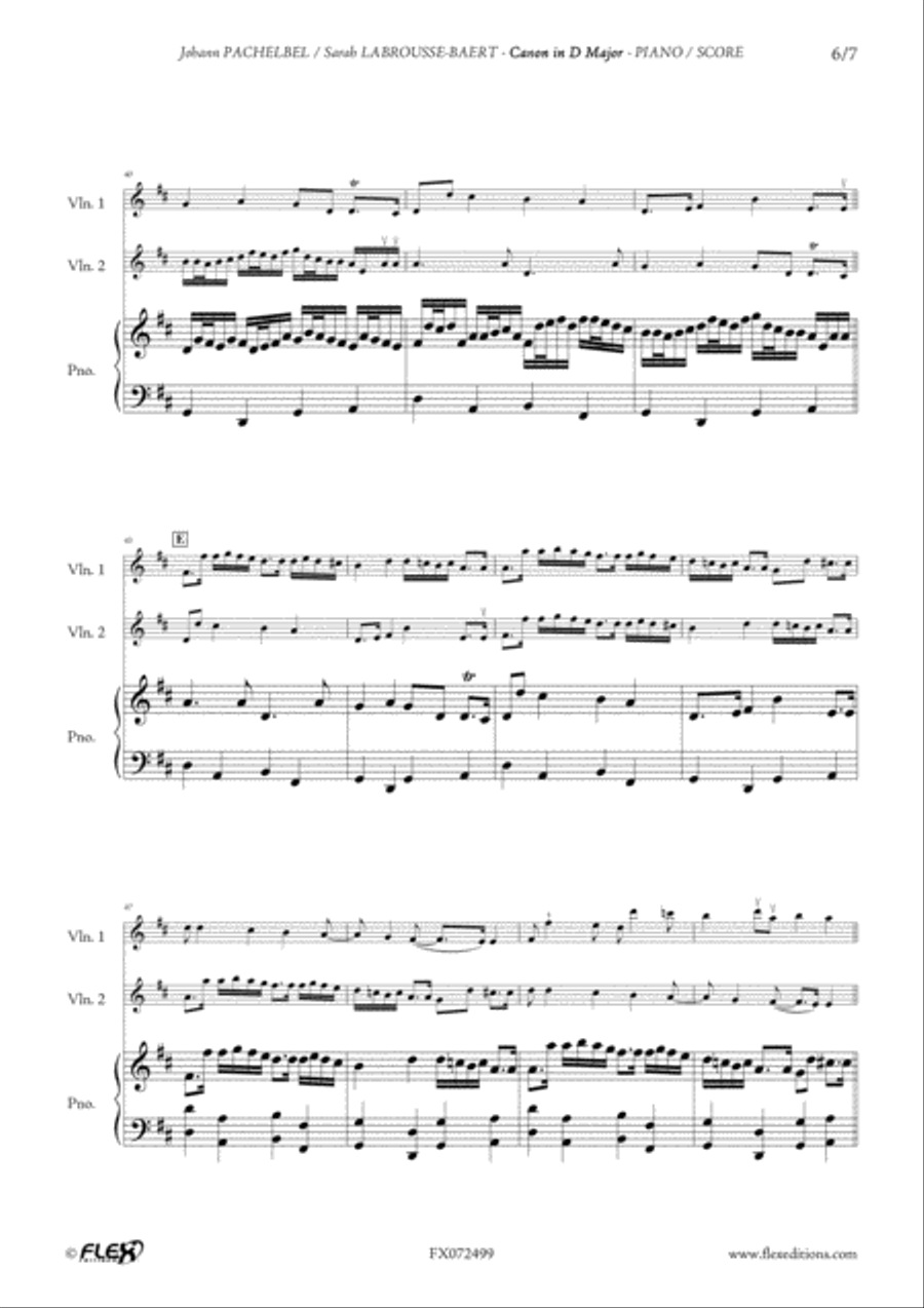 Canon in D Major Canon in D Major Violin scores gallery preview page 6