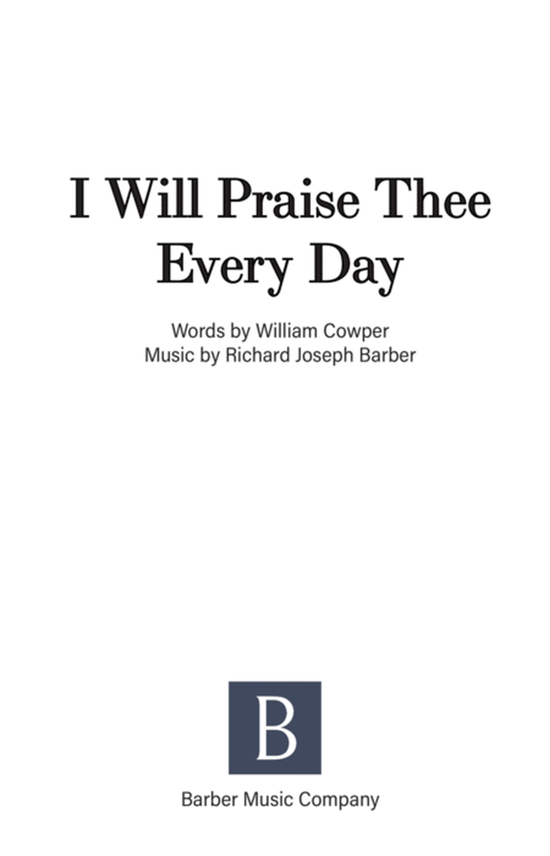 I Will Praise Thee Every Day image number null