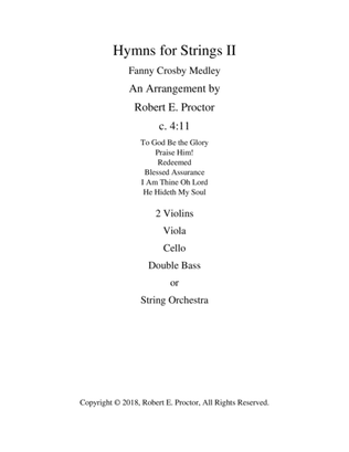 Book cover for Hymns for Strings II - Fanny Crosby