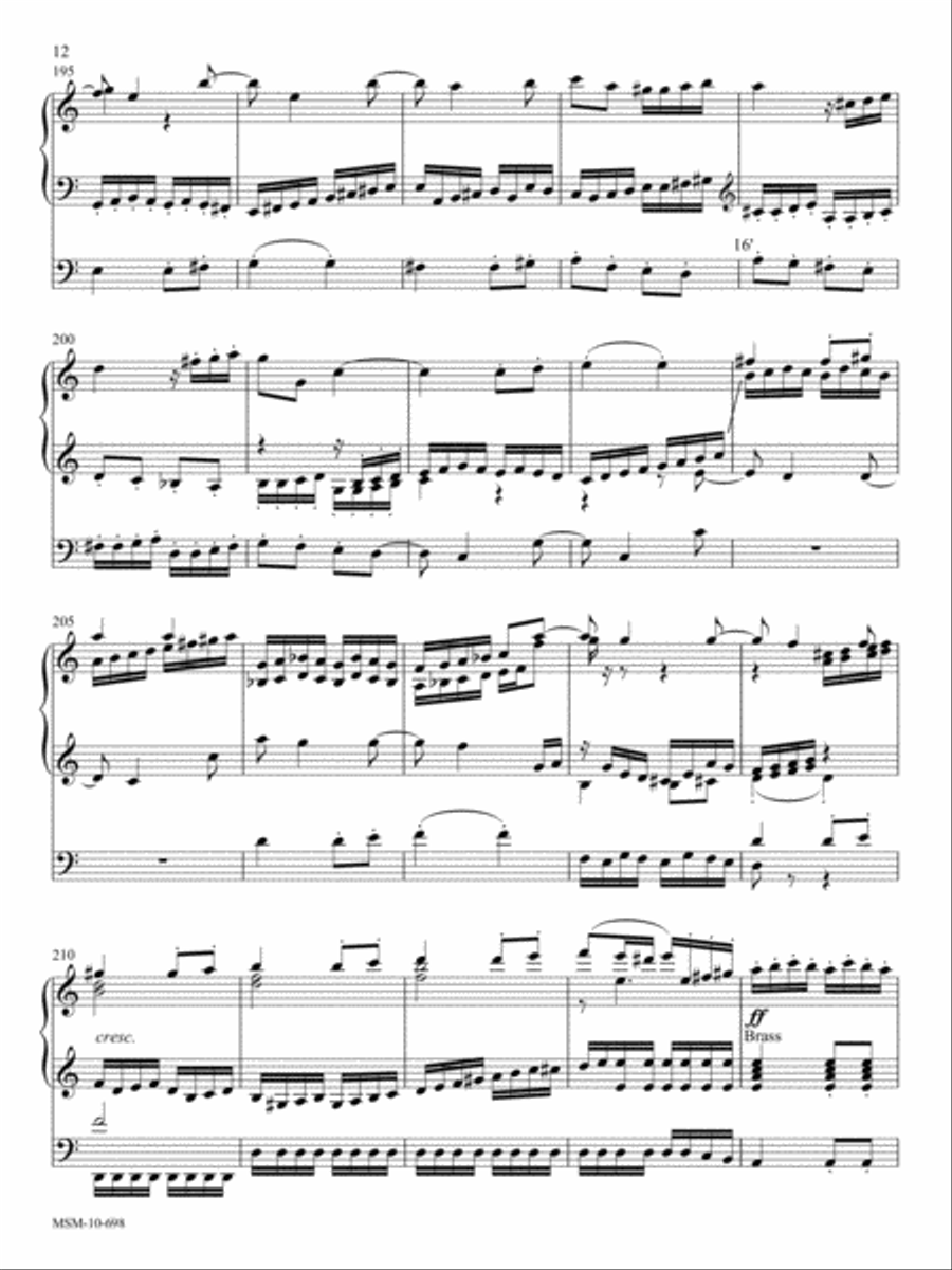 Allegretto (Symphony No. 7, Opus 92) Organ scores gallery preview page 16