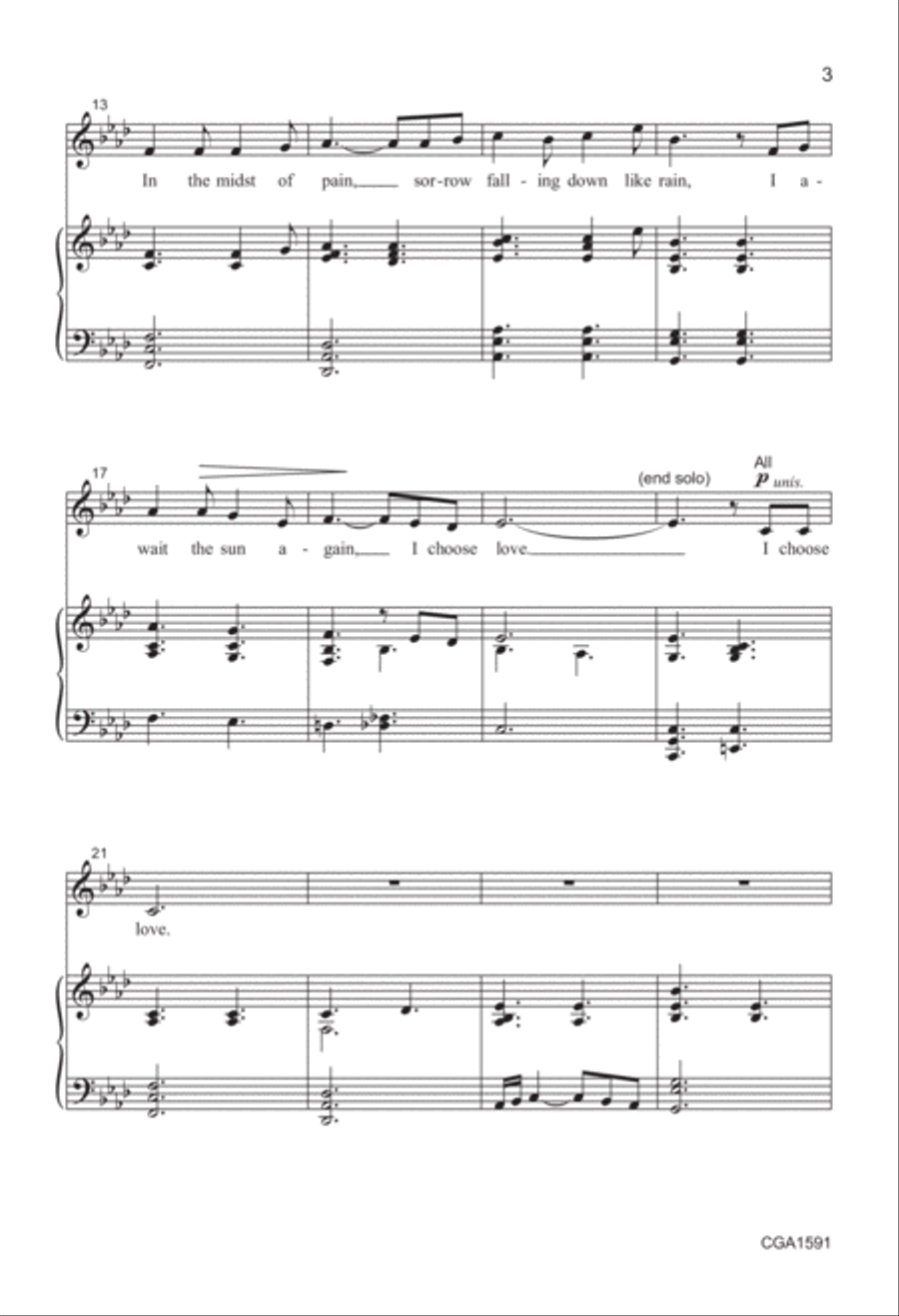 I Choose Love (SSA) SSA scores gallery preview page 3