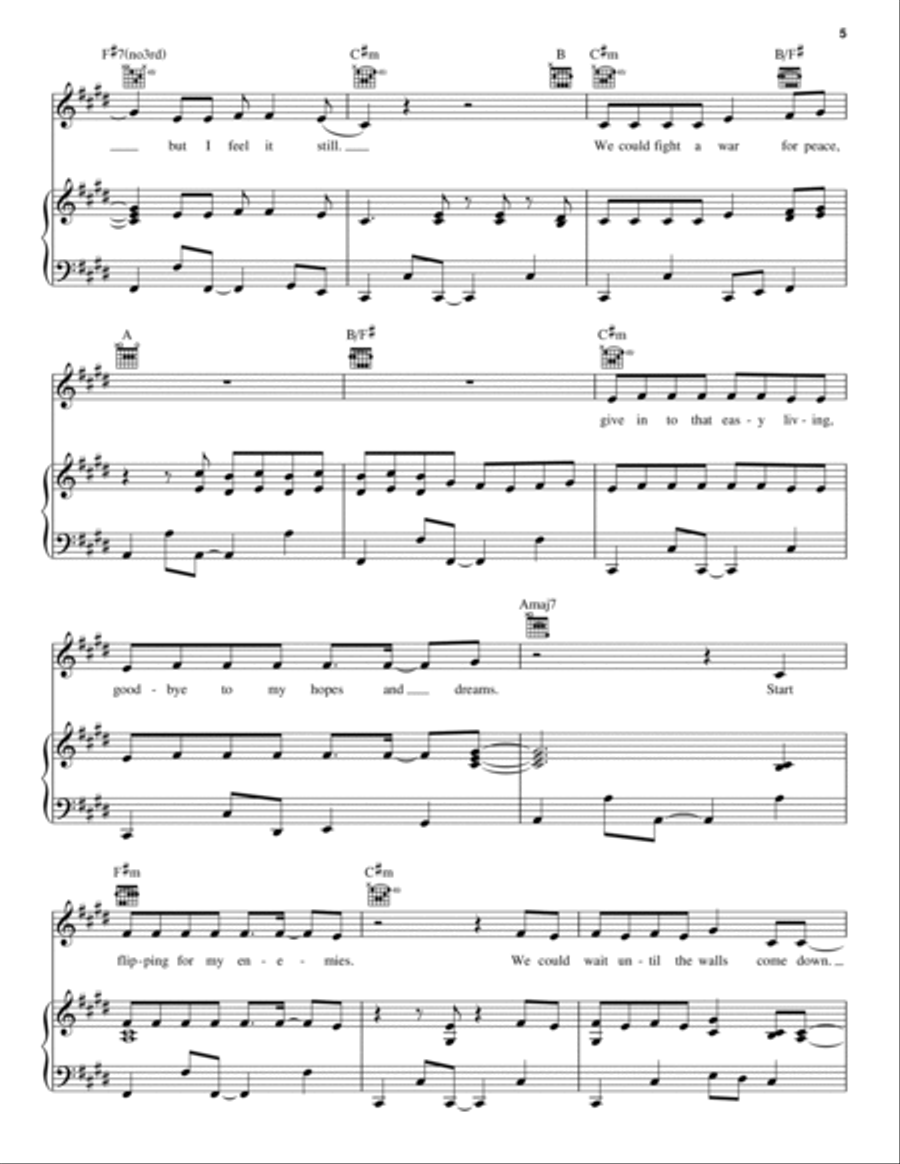 Feel It Still Piano, Vocal, Guitar scores gallery preview page 5