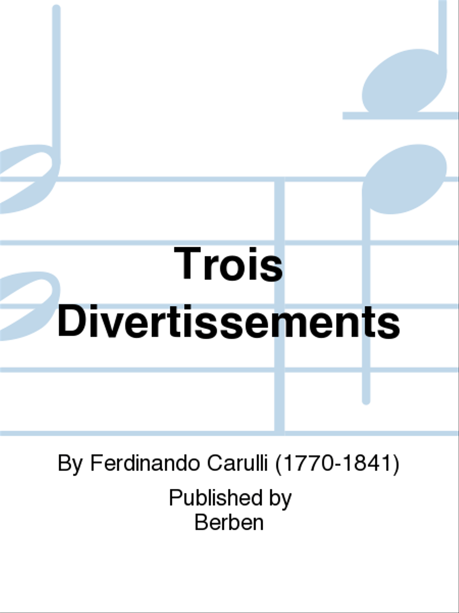 Trois Divertissements Classical Guitar scores gallery preview page 1