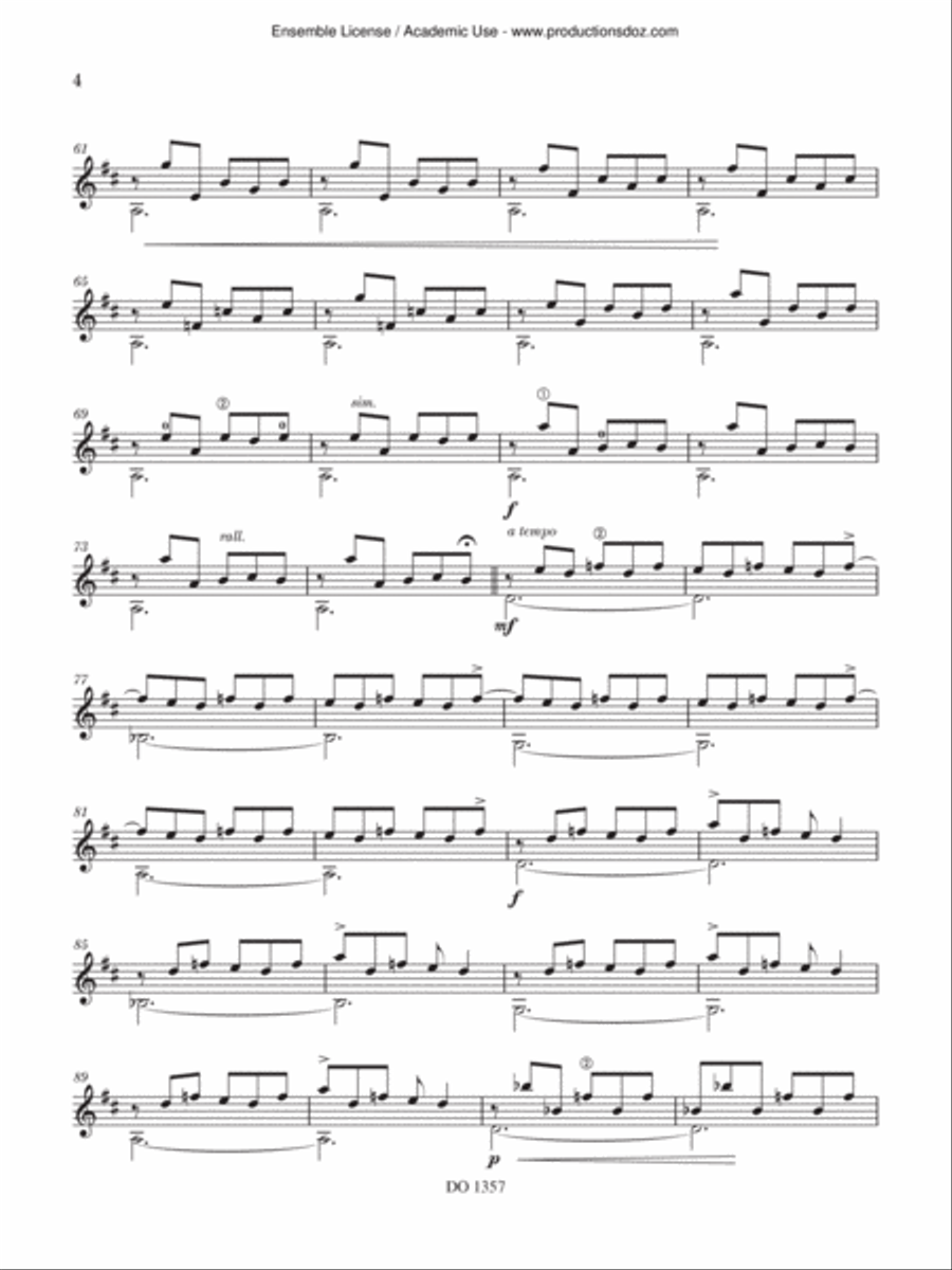 Sonata de Angostura Classical Guitar scores gallery preview page 4