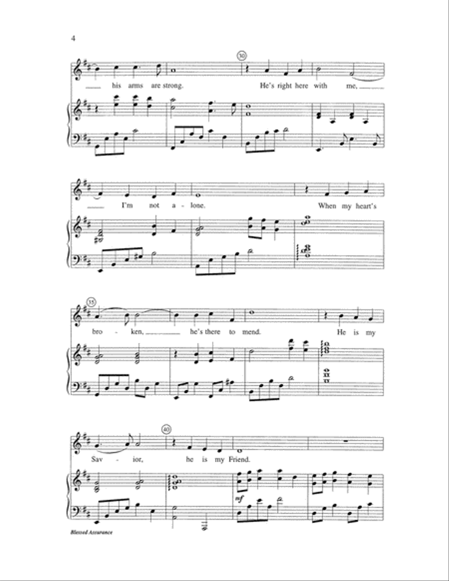 Blessed Assurance Blessed Assurance 4-Part scores gallery preview page 4